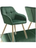 tectake Polstersessel gepolstert, in Samtoptik, gesteppt, 58 x 62 x 82 cm