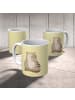 Mr. & Mrs. Panda Kaffeetasse Katze Sitzen ohne Spruch in Gelb Pastell