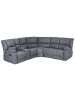 Beliani Ecksofa ROKKE in Grau - (W) 229 x (H) 65 x (L) 196 cm linksseitig