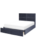 Beliani 2-tlg Doppelbett VERNOYES in Schwarz/Gold