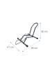 relaxdays Fahrradständer in Anthrazit - (B)41 x (H)38 x (T)59 cm