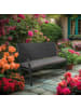 relaxdays Gartenbank in Grau - (B)118 x (H)78 x (T)66 cm