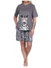 NORMANN Shorty Pyjama kurzarm Schlafanzug - 72768 in grau