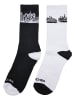 Mister Tee Mister Tee Unisex Major City 089 Socks 2-Pack in black/white