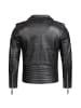 PAULGOS Lederjacke Biker Motorradjacke Echtleder in Schwarz