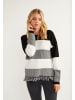 usha FESTIVAL Oversize Strick Pullover in Schwarz Weiss