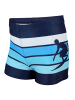 Aquarti Jungen Badehose Gestreift mit Motiven in hellblau