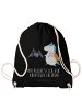 Mr. & Mrs. Panda Gymnastiktasche Einhorn Bergsteiger mit Spruch in Schwarz