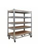 relaxdays Etagenwagen in Silber - (B)90 x (H)110 x (T)45 cm