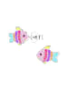Alexander York Ohrringe, Ohrstecker FISCH regenbogenfarben in 925 Sterling Silber, 2-tlg. in multicolored