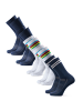 DANISH ENDURANCE Socken Aero Cycling Crew in navy white stripes navy stripes