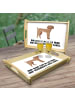 Mr. & Mrs. Panda Knietablett Hund Dogge mit Spruch in Weiß
