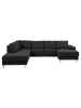 ebuy24 Ecksofa Calverton Grau 287 x 221 cm