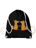 Mr. & Mrs. Panda gym tasche Füchse Liebe ohne Spruch in Schwarz