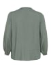 KAFFE curve Langarm-Bluse KCelse in Balsam Green