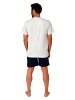 NORMANN Shorty Schlafanzug kurzarm Pyjama - 84256 in grau