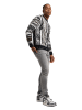 Carlo Colucci Jacquardpullover Dimani in Schwarz / Grau
