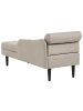 Beliani Chaiselongue YVOIRE in Beige/Schwarz - (W) 68 x (H) 72 x (L) 151 cm