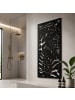 UNUS Metallbild schwarz Wandbild Monstera modern  120x60cm in Schwarz