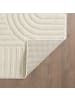 Teppich Boss Kurzflor Teppich Art 1121, rund - Creme