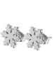 Adeliás Damen Ohrstecker Schneeflocke aus Edelstahl in silber