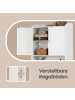 VASAGLE Badregal Siren in Wolkenweiß - (B)20 x (H)170 x (T)79 cm