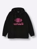 sheego Sweatshirt in schwarz-pink-bedruckt