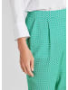 GOLDNER Kurzgröße:  Karottenhose SARA, Viskose in smaragd / weiß / gemustert