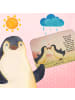 Mr. & Mrs. Panda Badteppich Pinguine Kuss Design mit Spruch in Weiß