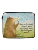 Mr. & Mrs. Panda Laptoptasche Bär Seifenblasen Design mit Spruch in Weiß