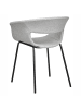 Beliani 2er-Set Esszimmerstuhl ELMA in Grau/Schwarz