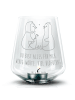 Mr. & Mrs. Panda Windlicht Pinguin Pärchen mit Spruch in Transparent