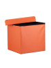 relaxdays Faltbarer Sitzhocker in Orange - (B)38 x (H)38 x (T)38 cm