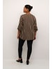 KAFFE curve Langarm-Bluse KCsida Regular fit in Major_Brown/ Beige Stripe