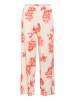 CULTURE Casual Hose CUalexa Straight fit in Offwhite/Red Flower