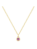 Glanzstücke München Halskette aus Sterling Silber mit Amethyst in gelbgold