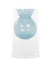 Beliani Blumenvase KALOCHI in Transparent/Blau - (W) 7 x (H) 27 x (L) 7 cm