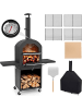 COSTWAY Outdoor Pizzaofen in Schwarz