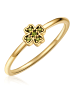 Glanzstücke München Ring Kleeblatt aus Sterling Silber mit Zirkonia in gelbgold