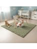 SanoSoft Krabbeldecke Soft-Cord rutsch- & wasserfest Khaki Grün 120x120cm