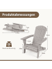 COSTWAY Adirondack Stuhl klappbar in Grau