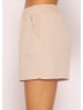 SASSYCLASSY Musselin Shorts mit Leo-Print in Beige