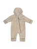 Hoppediz Overall Bio-Baumwollfleece Overall mit Umschlagbündchen in Camel  (kbA)