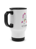 Mr. & Mrs. Panda Travel Mug Einhorn Vegan mit Spruch in Weiß