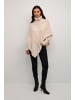 Cream Poncho CRHoliday Loose fit in Oat melange