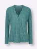 creation L Ajourpullover in jade-meliert