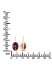 Rafaela Donata Ohrringe Sterling Silber Amethyst in gelbgold