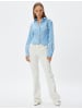 KOTON Shirt in Blau Gestreift
