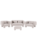 Beliani 4-tlg Sitzgruppe HOGBO in Beige