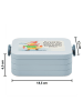 Mr. & Mrs. Panda Bento Box Fuchs  Schlittschuhe Design mit Spruch in Blau Pastell